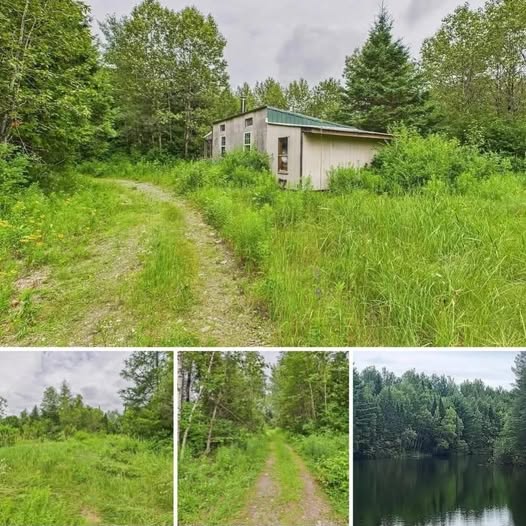 Off-Grid Wilderness Camp on 24 Acres in Northern Maine’s North Woods with Two Spring-Fed Ponds, Rustic Cabin, and Extensive Trails for Hunting, Fishing, and Outdoor Adventure
