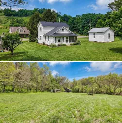 14-Acre Country Farmhouse Retreat with Hunting Land – Gallia County, Ohio