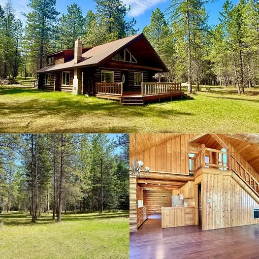 Rustic Montana Log Home on 20+ Acres in Trout Creek — Private, Level Land with Space for Horses and Outdoor Living